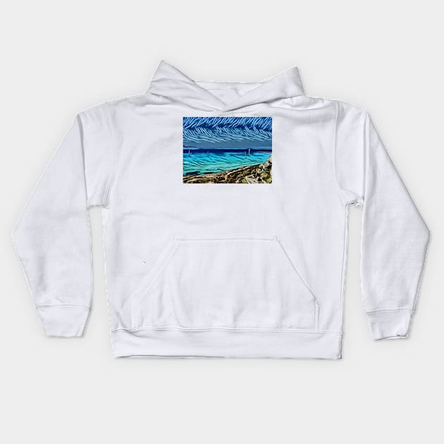 Watermelon Shoreline Kids Hoodie by PsyCave